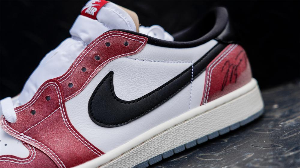 PK GOD Jordan 1 Retro low OG White Red RETAIL MATERIALS READY TO SHIP